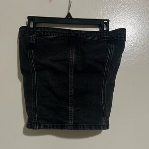 Abercrombie & Fitch Charcoal Denim Tube Top